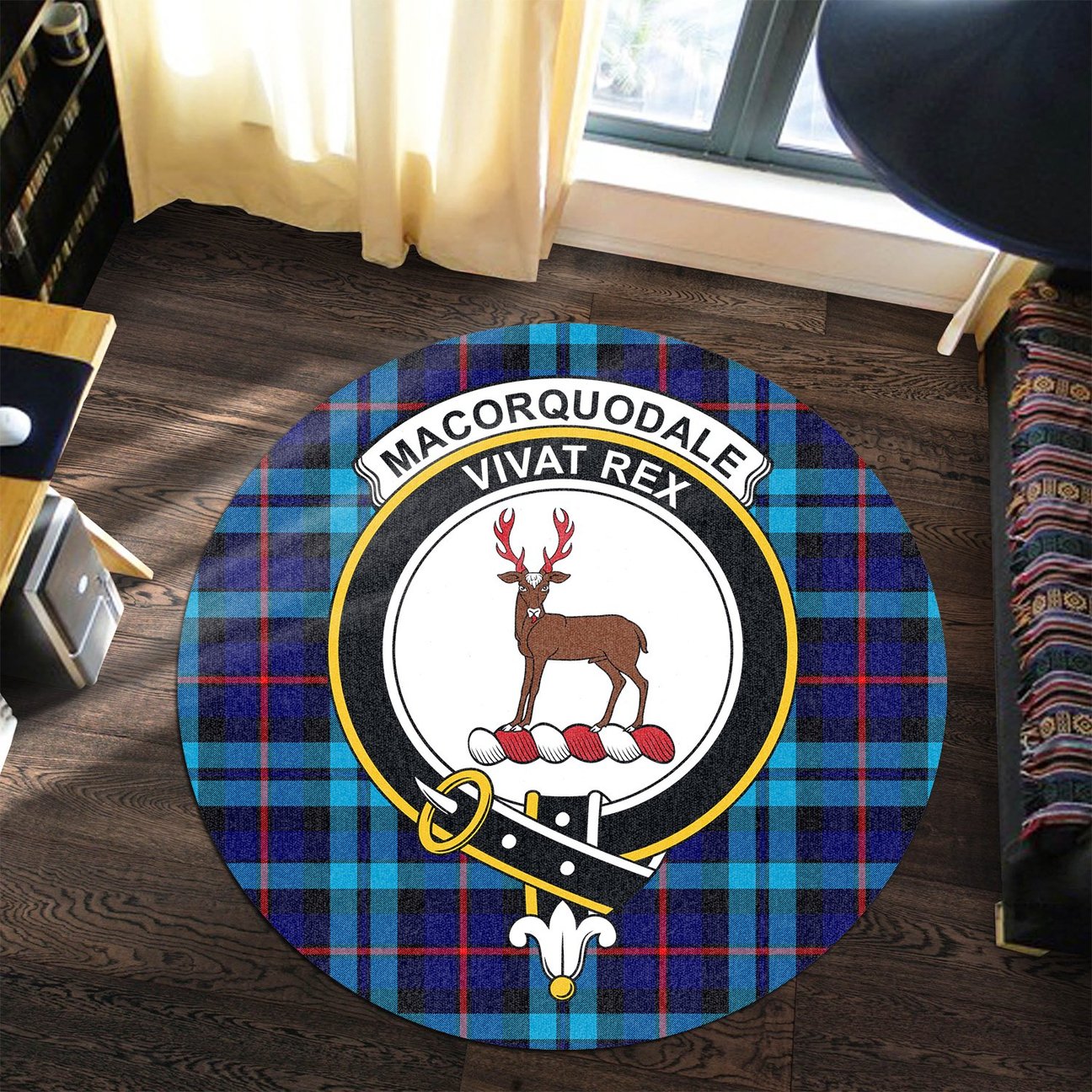 MacCorquodale Tartan Crest Round Rug