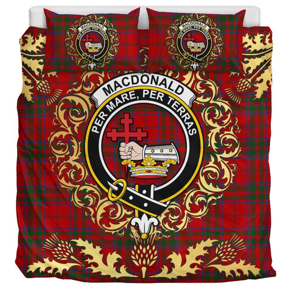 MacDonald 02 Tartan Crest Bedding Set - Golden Thistle Style