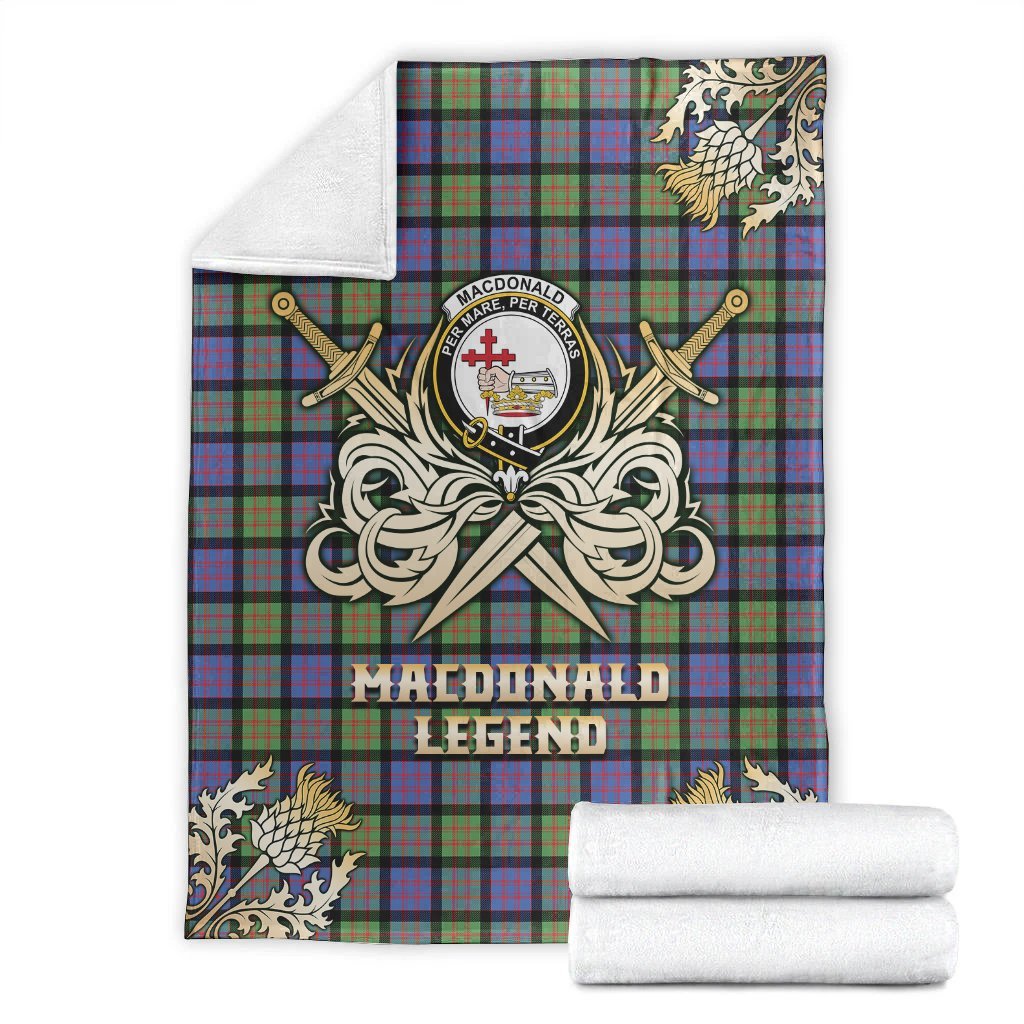MacDonald Ancient Tartan Gold Courage Symbol Blanket