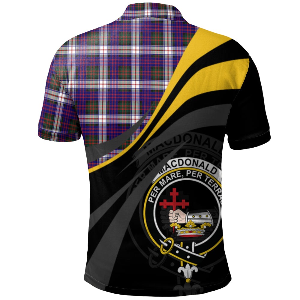 MacDonald Dress Modern Tartan Polo Shirt - Royal Coat Of Arms Style