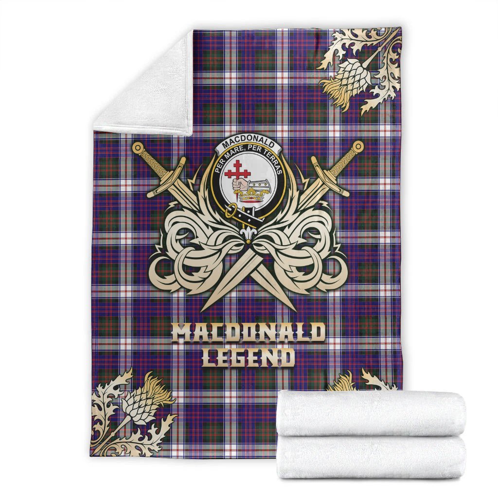 MacDonald Dress Modern Tartan Gold Courage Symbol Blanket
