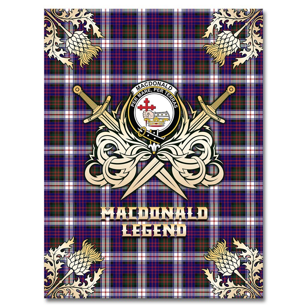 MacDonald Dress Modern Tartan Gold Courage Symbol Blanket