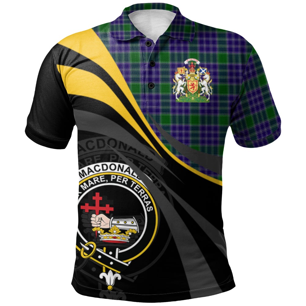 MacDonald Lord of the Isles Hunting 02 Tartan Polo Shirt - Royal Coat Of Arms Style