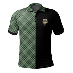 MacDonald Lord of the Isles Hunting Tartan Polo Shirt Half of Me - Cross Style