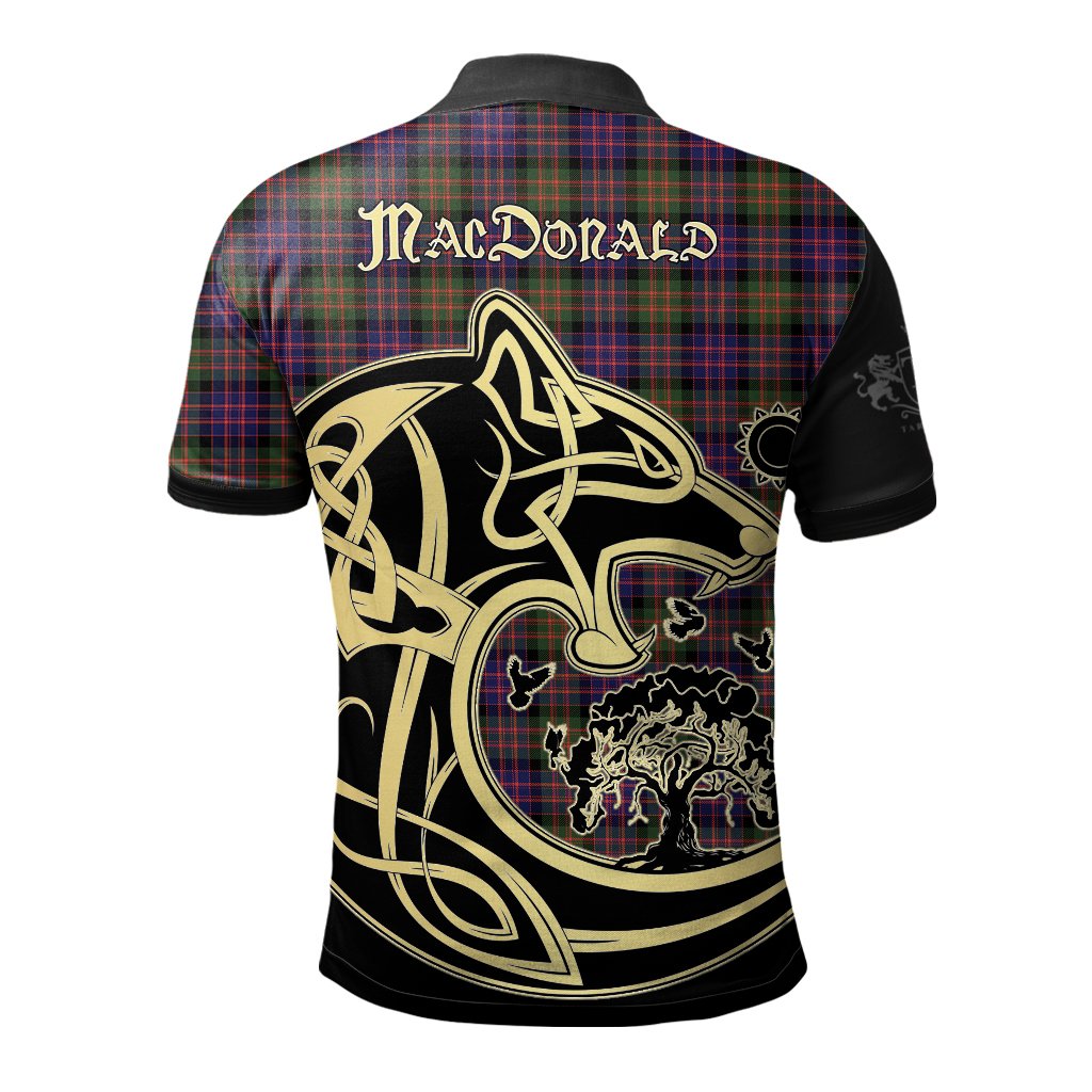 MacDonald Modern Tartan Polo Shirt Viking Wolf