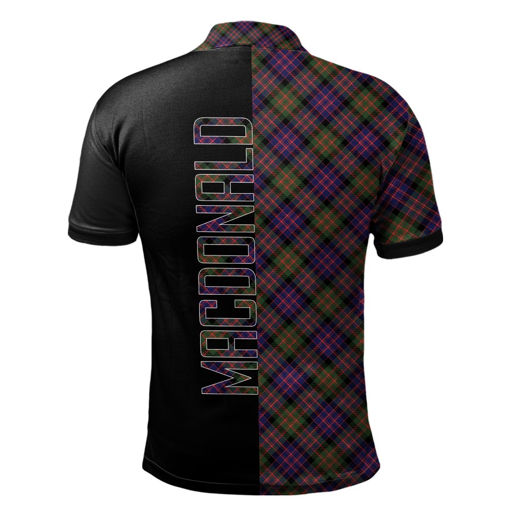 MacDonald Modern Tartan Polo Shirt Half of Me - Cross Style