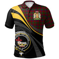 MacDonald of Aird and Valley Tartan Polo Shirt - Royal Coat Of Arms Style