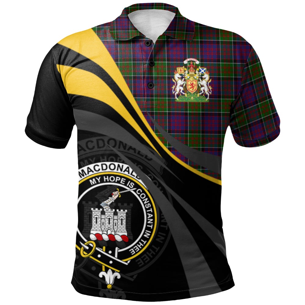MacDonald of Clanranald Tartan Polo Shirt - Royal Coat Of Arms Style