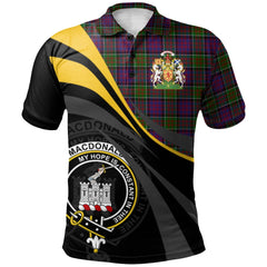 MacDonald of Clanranald Tartan Polo Shirt - Royal Coat Of Arms Style