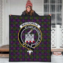 MacDonald of Clanranald Tartan Crest Quilt