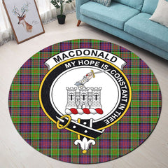 MacDonald of Clanranald Tartan Crest Round Rug