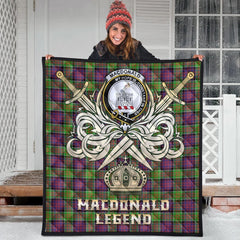 MacDonald of Clanranald Tartan Crest Legend Gold Royal Premium Quilt