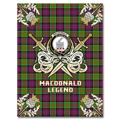 MacDonald of Clanranald Tartan Gold Courage Symbol Blanket