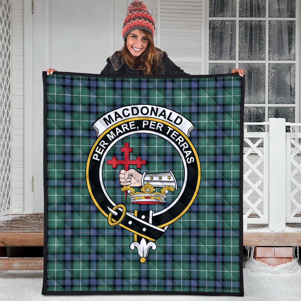 MacDonald of the Isles Hunting Ancient Tartan Crest Quilt
