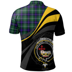 MacDonald of the Isles Hunting Modern Tartan Polo Shirt - Royal Coat Of Arms Style