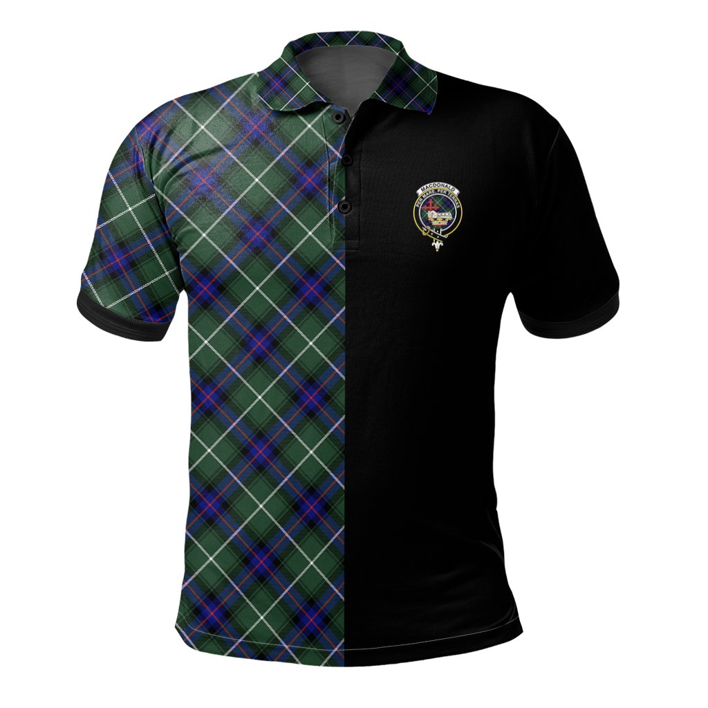 MacDonald of the Isles Hunting Modern Tartan Polo Shirt Half of Me - Cross Style