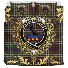 MacDonell of Glengarry Dress Tartan Crest Bedding Set - Golden Thistle Style