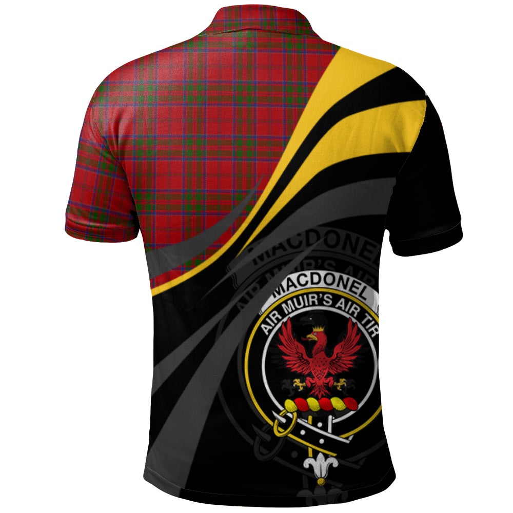 MacDonell of Keppoch Tartan Polo Shirt - Royal Coat Of Arms Style