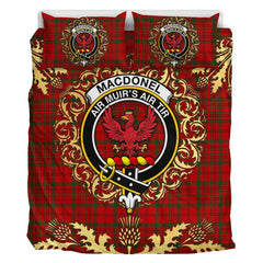 MacDonell of Keppoch 04 Tartan Crest Bedding Set - Golden Thistle Style