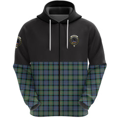 MacDonnell of Glengarry Ancient Clan Half Of Tartan Zipper Hoodie
