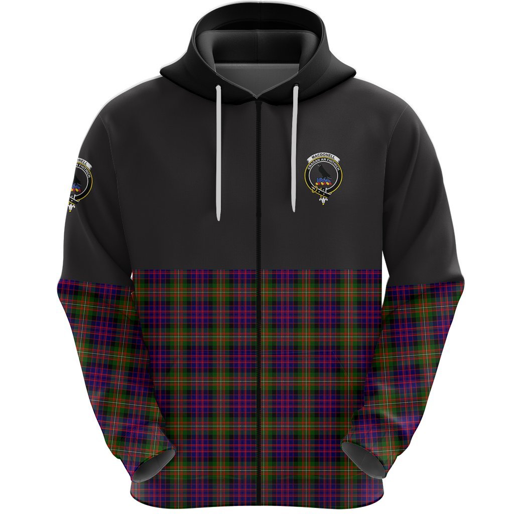 MacDonnell of Glengarry Modern Clan Half Of Tartan Zipper Hoodie