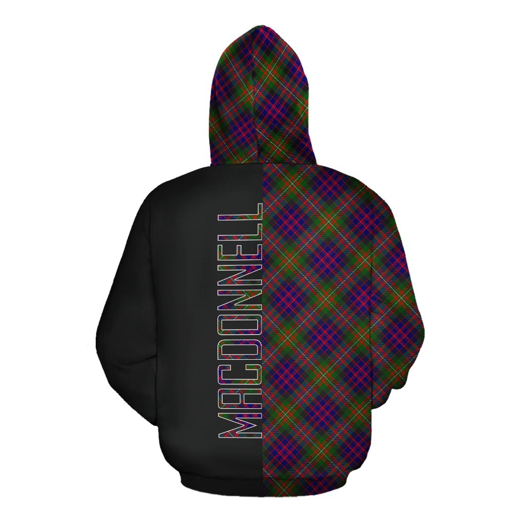 MacDonnell of Glengarry Modern Tartan Hoodie Half of Me - Cross Style