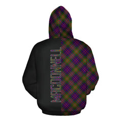 MacDonnell of Glengarry Modern Tartan Hoodie Half of Me - Cross Style