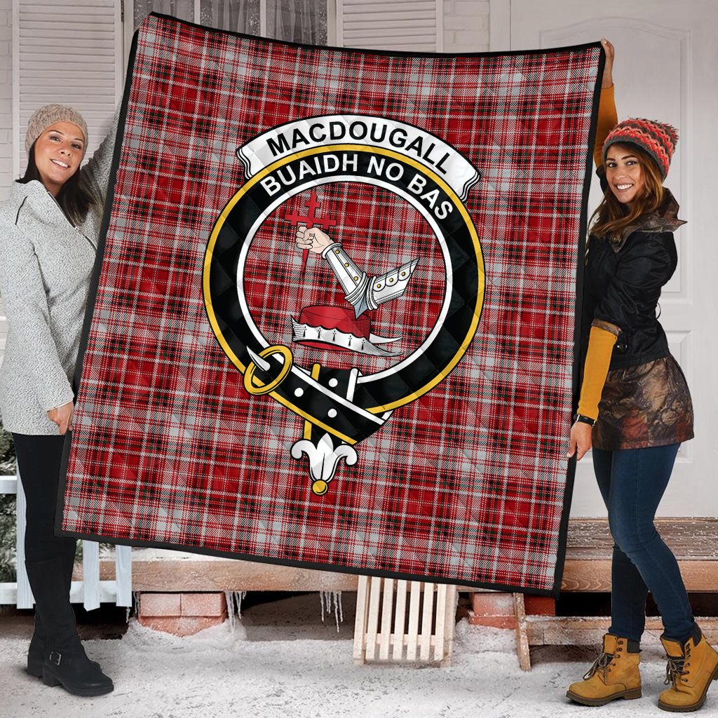 MacDougal Dress Tartan Crest Quilt