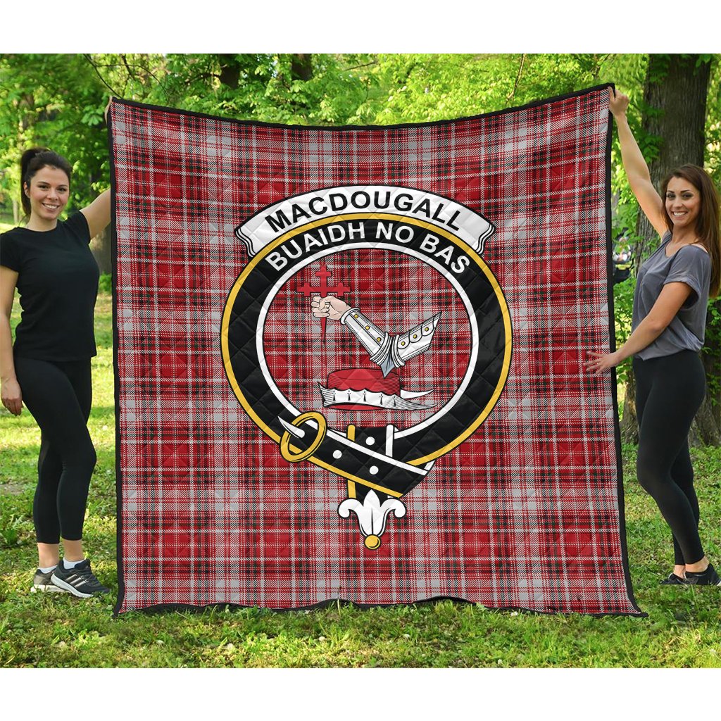 MacDougal Dress Tartan Crest Quilt