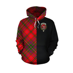 MacDougall Modern Tartan Hoodie Half of Me - Cross Style