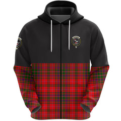 MacDougall Modern Clan Half Of Tartan Zipper Hoodie