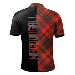 MacDougall Modern Tartan Polo Shirt Half of Me - Cross Style