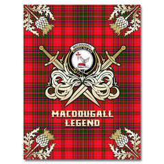 MacDougall Modern Tartan Gold Courage Symbol Blanket