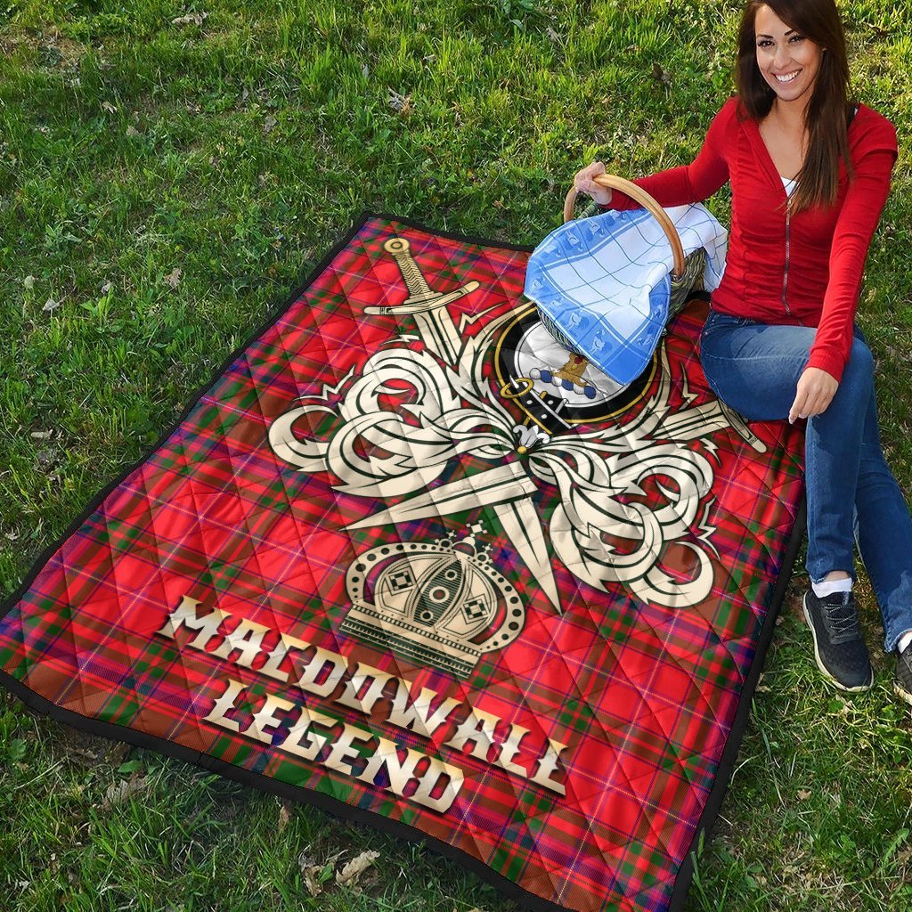 MacDowall Tartan Crest Legend Gold Royal Premium Quilt