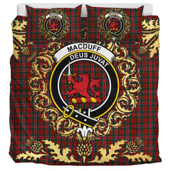 MacDuff 05 Tartan Crest Bedding Set - Golden Thistle Style