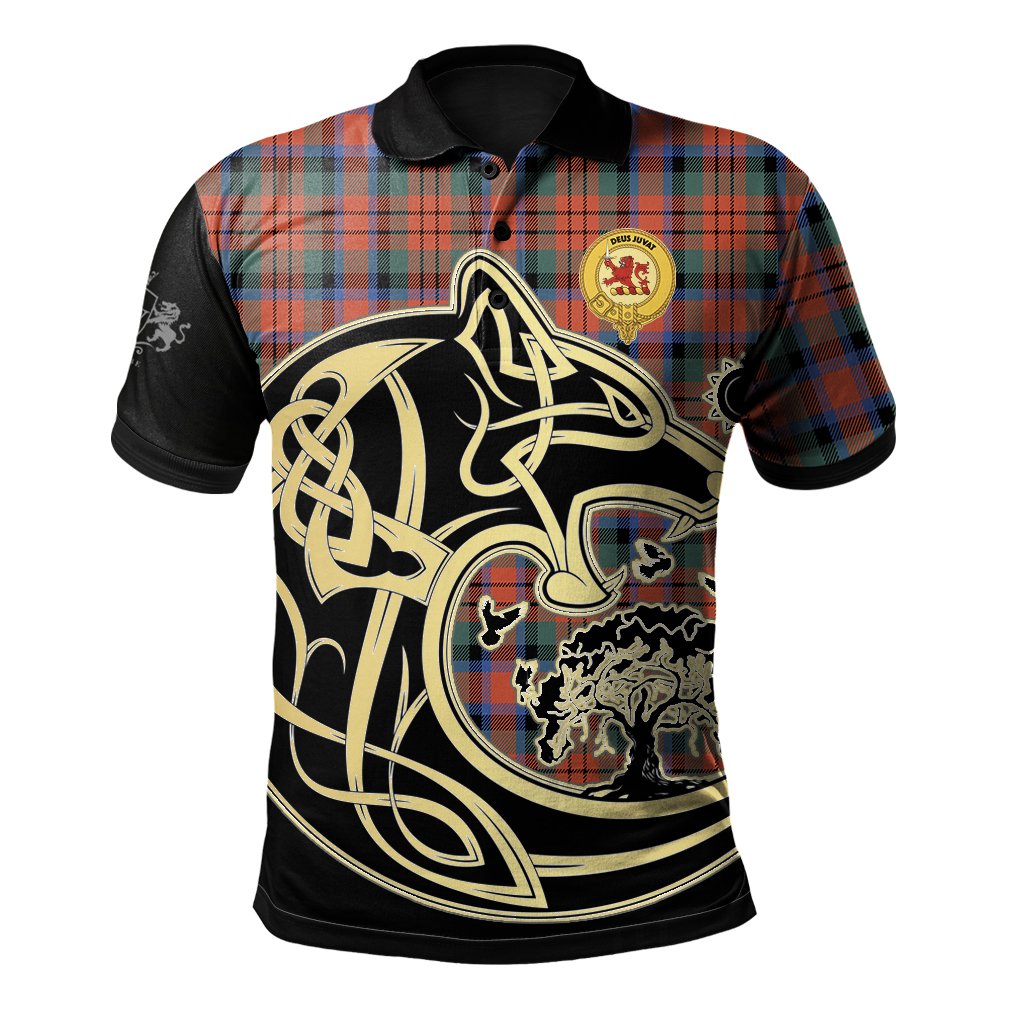 MacDuff Ancient Tartan Polo Shirt Viking Wolf