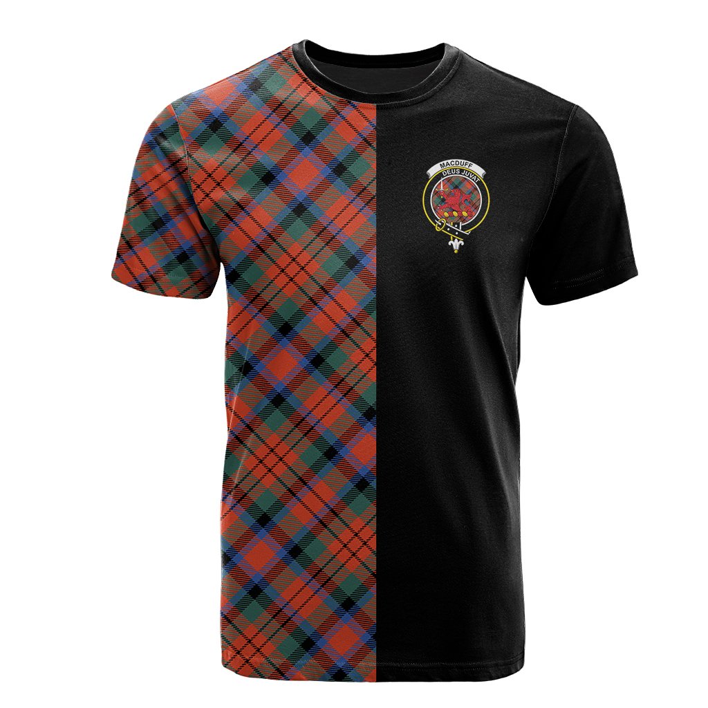 MacDuff Ancient Tartan T-Shirt Half of Me - Cross Style