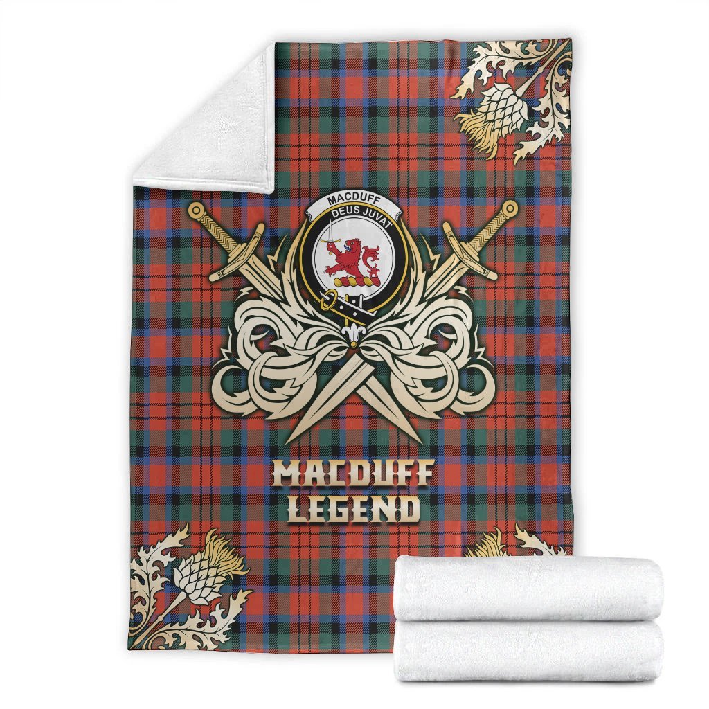 MacDuff Ancient Tartan Gold Courage Symbol Blanket