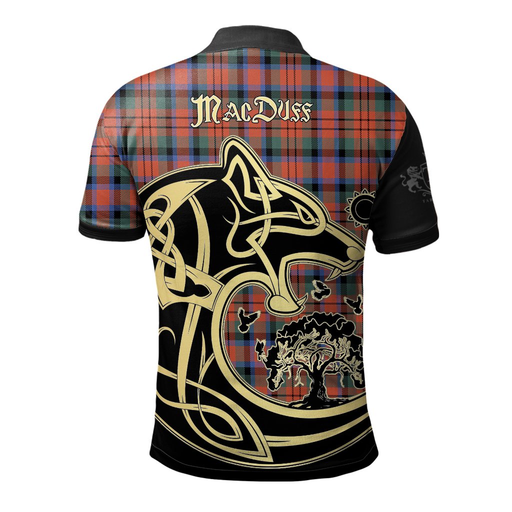 MacDuff Ancient Tartan Polo Shirt Viking Wolf