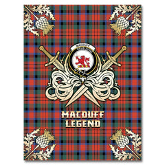 MacDuff Ancient Tartan Gold Courage Symbol Blanket
