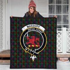 MacDuff Hunting Tartan Crest Quilt