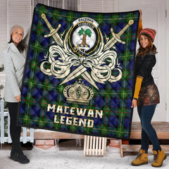 MacEwan Tartan Crest Legend Gold Royal Premium Quilt