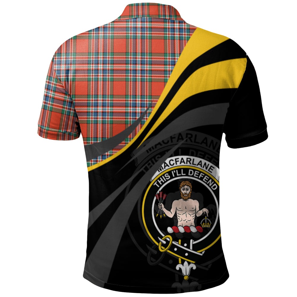 MacFarlane Ancient Tartan Polo Shirt - Royal Coat Of Arms Style