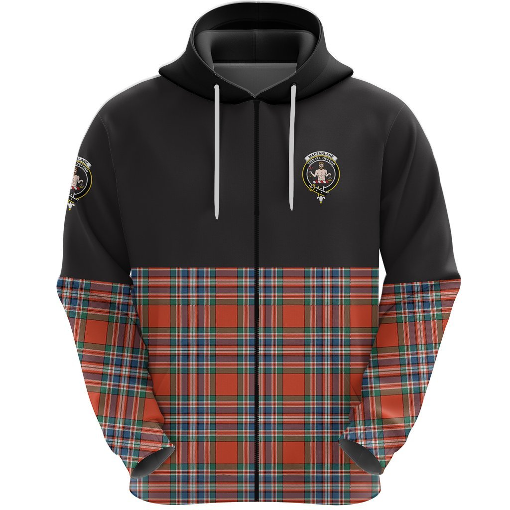 MacFarlane Ancient Clan Half Of Tartan Zipper Hoodie