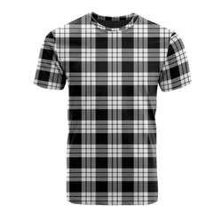 MacFarlane Black White Tartan T-Shirt