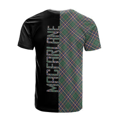 MacFarlane Hunting Ancient Tartan T-Shirt Half of Me - Cross Style