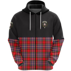 MacFarlane Modern Clan Half Of Tartan Zipper Hoodie
