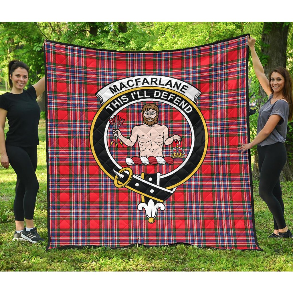 MacFarlane Modern Tartan Crest Quilt