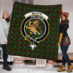 MacFie Hunting Tartan Crest Quilt