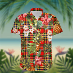 MacGill (Makgill) Tartan Hawaiian Shirt Hibiscus, Coconut, Parrot, Pineapple - Tropical Garden Shirt